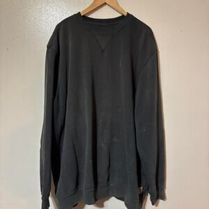 Carhartt Faded Black Grunge Workwear Blue Collar Crewneck Sweatshirt Size 3XL